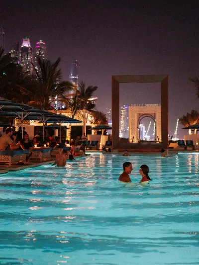 Floating Cabana NightSwim